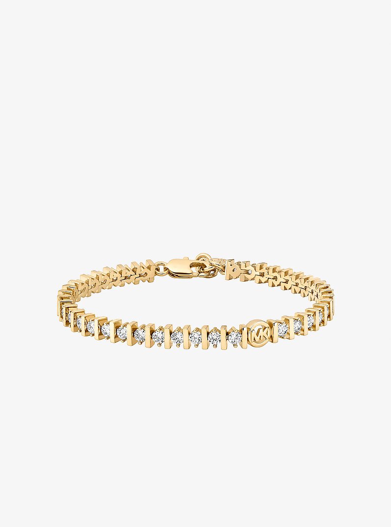 Cubic Zirconia Tennis Bracelet in GOLD | Michael Kors