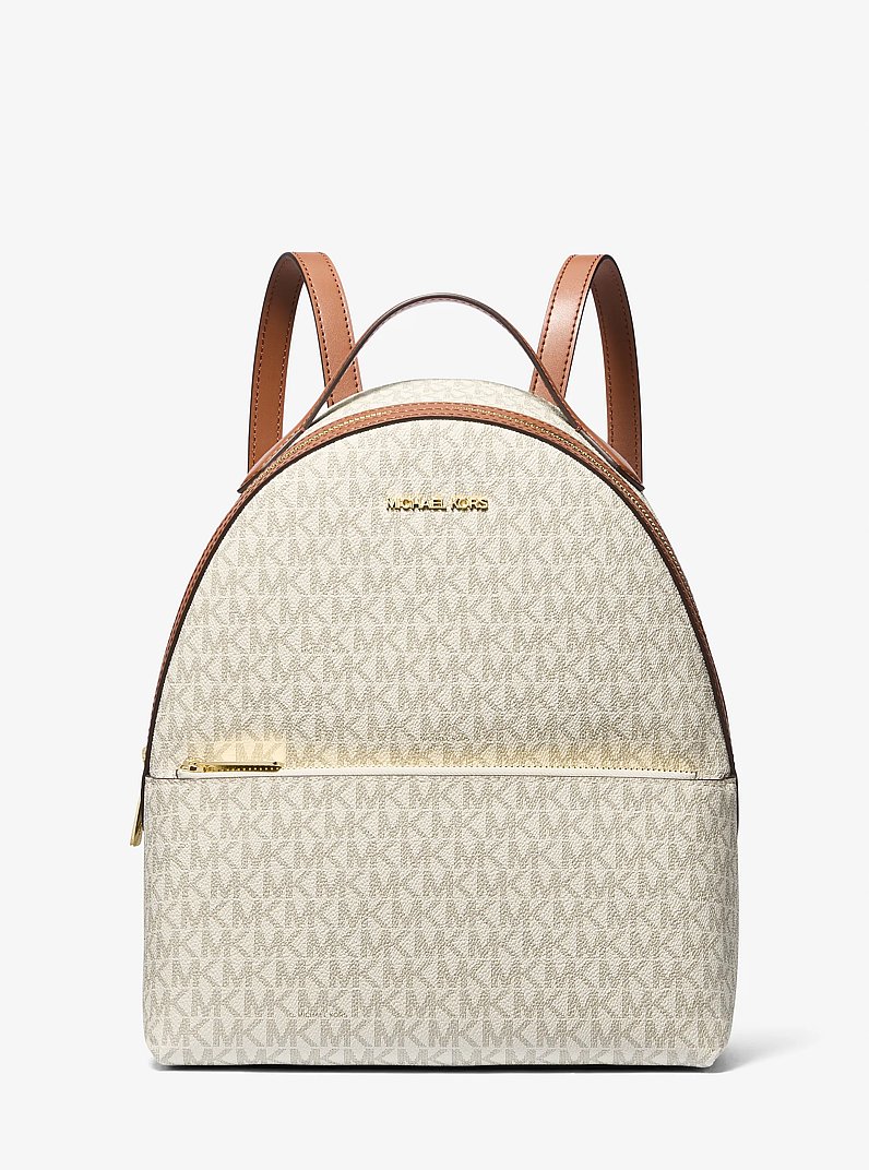 Sheila Medium Logo Backpack in VANILLA | Michael Kors