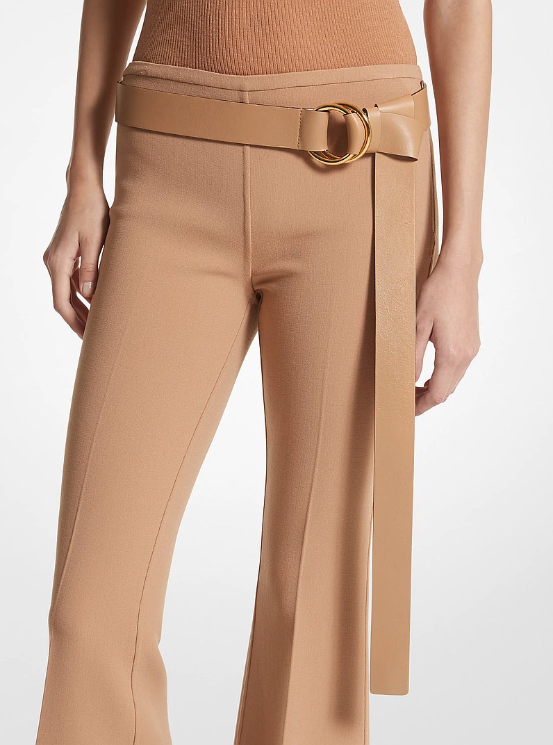 Jackie Leather Belt in SUNTAN | Michael Kors
