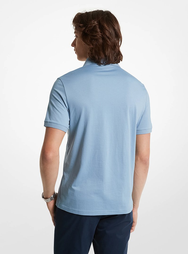 Poloshirt aus Pima-Baumwolle mit Stretch in CHAMBRAY | Michael Kors