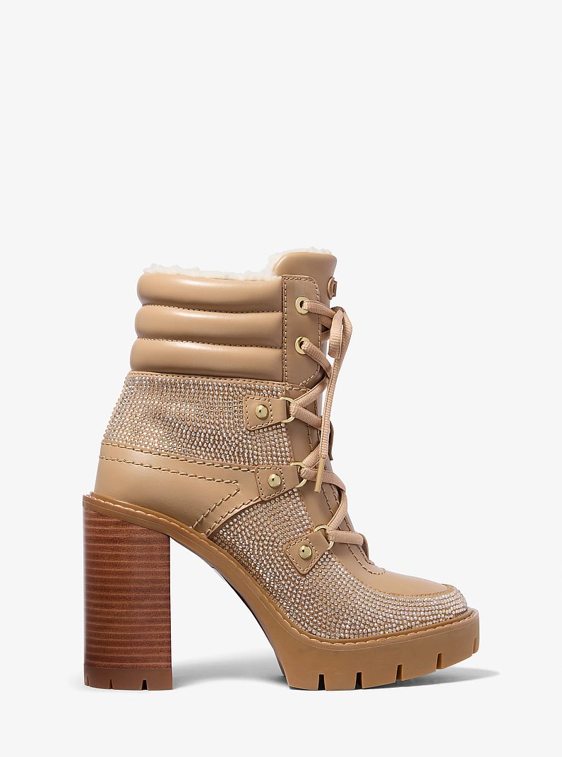 Asher Crystal Embellished Boot in CAMEL | Michael Kors