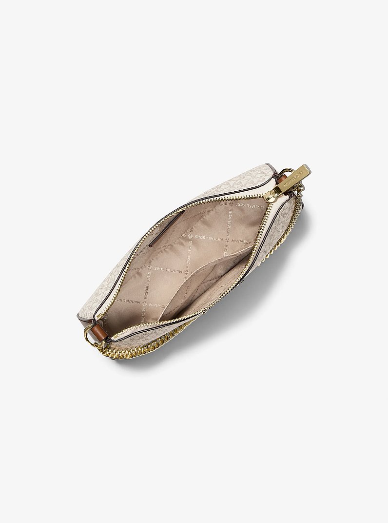 Jet Set Medium Signature Logo Convertible Crossbody Bag in VAINILLA | Michael Kors