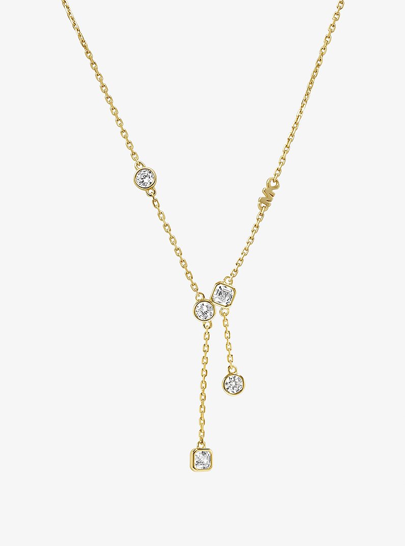 Precious Metal-Plated Sterling Silver Bezel Necklace in GOLD | Michael Kors