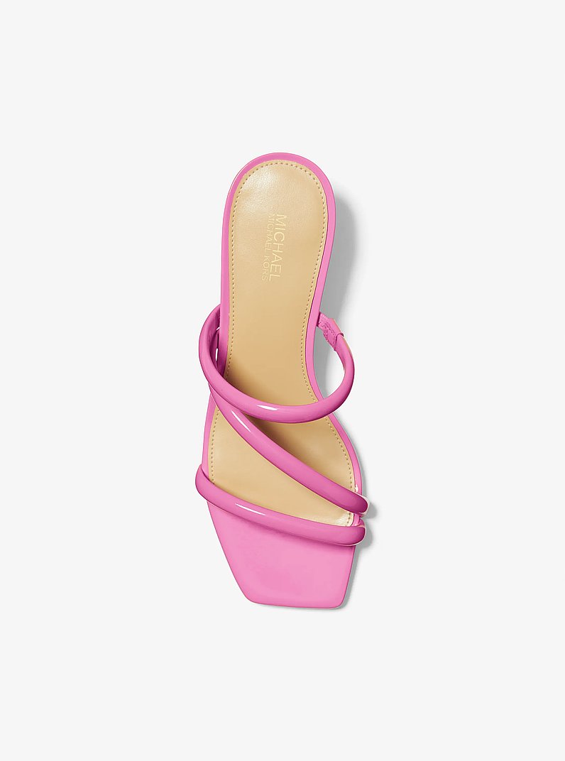 Celia Patent Kitten Sandal in CERISE | Michael Kors