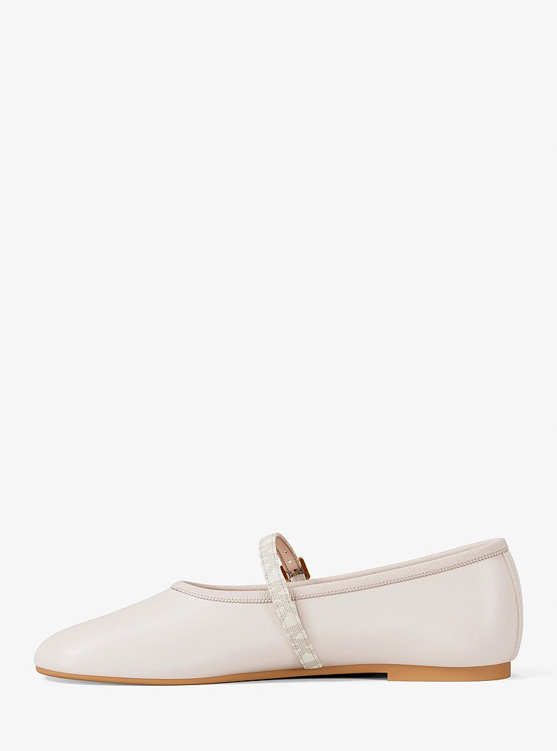 Chausson de ballet Phoebe avec bande &agrave; logo Signature in CR&Egrave;ME L&Eacute;GER | Michael Kors