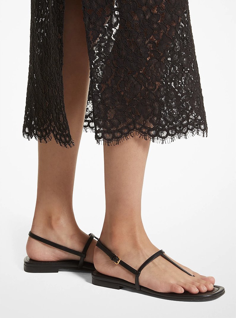 Sandalia Ali de piel in NEGRO | Michael Kors