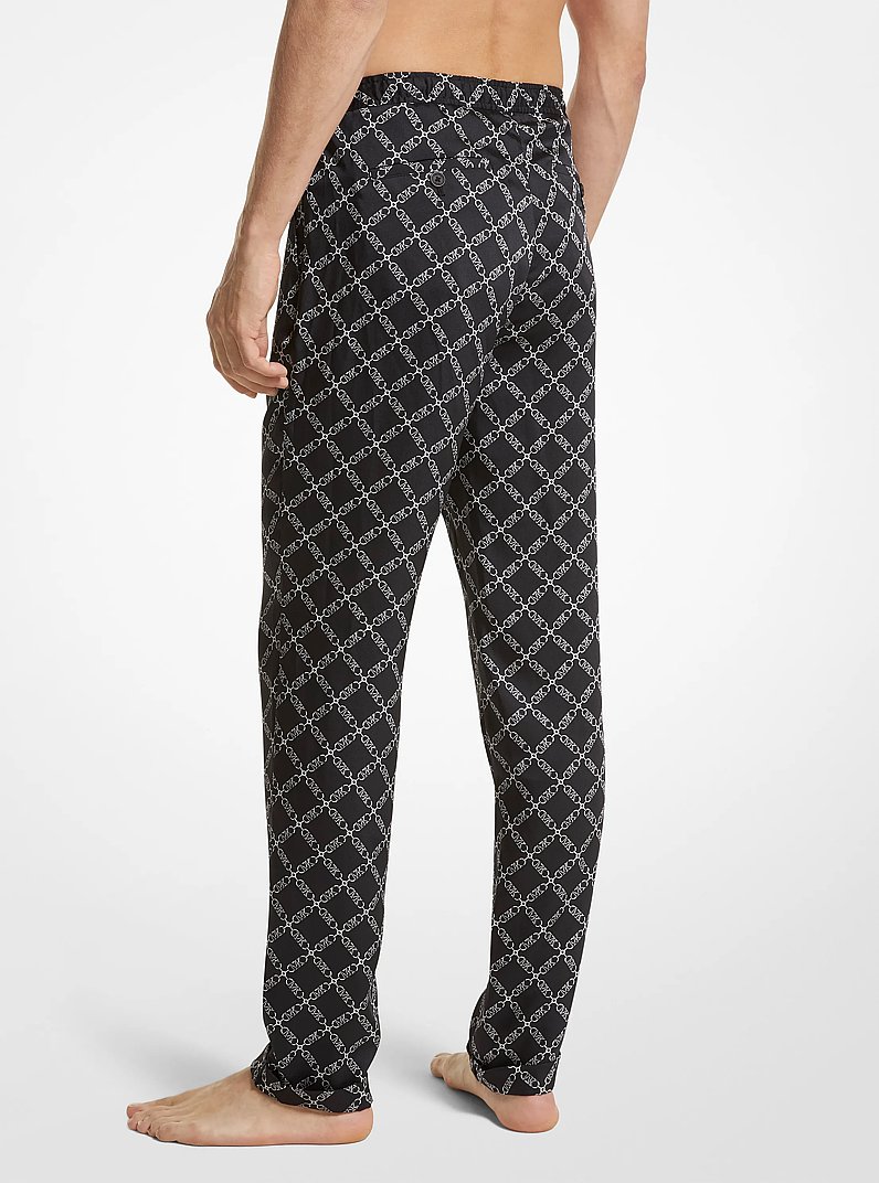 Pantalon de pyjama tiss&eacute; &agrave; imprim&eacute; &agrave; logo empire
