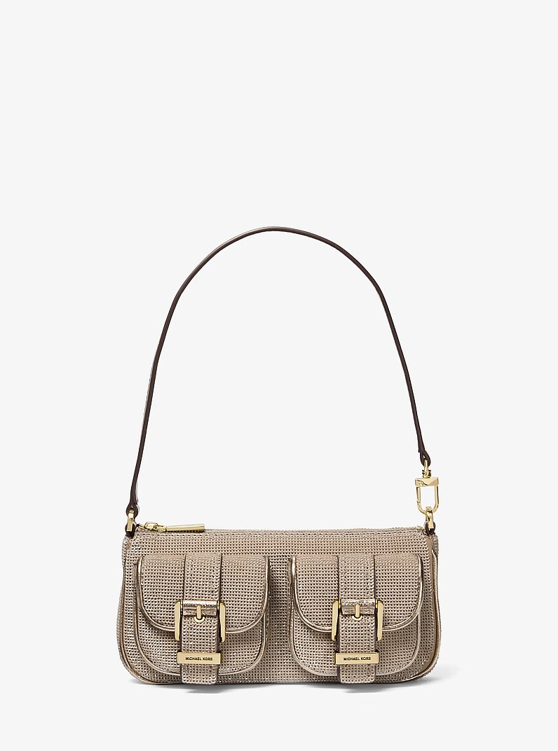 Pochette Zoe peque&ntilde;o con lentejuelas in ABEDUL | Michael Kors