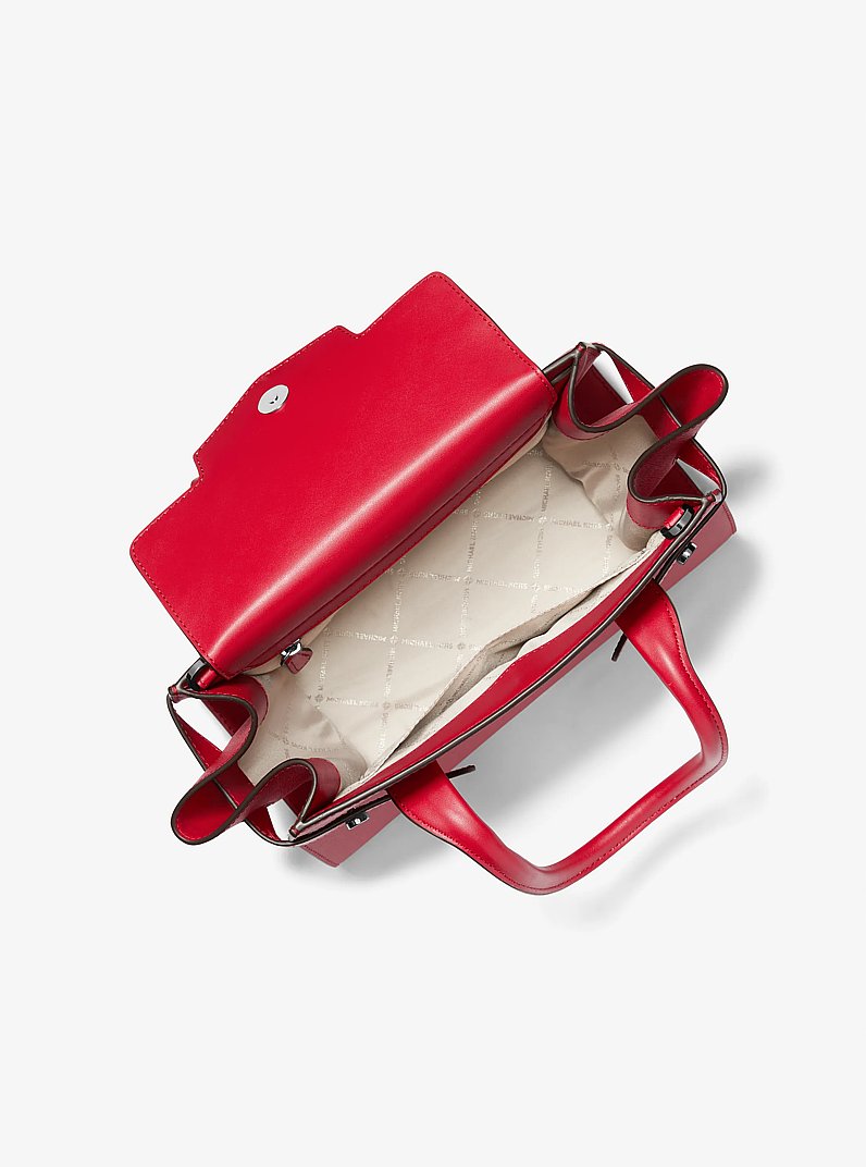 Carmen Medium Belted Satchel in BRIGHT RED | Michael Kors