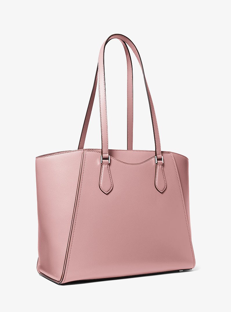 Taryn Large Leather Tote Bag in SMOKEY ROSE | Michael Kors