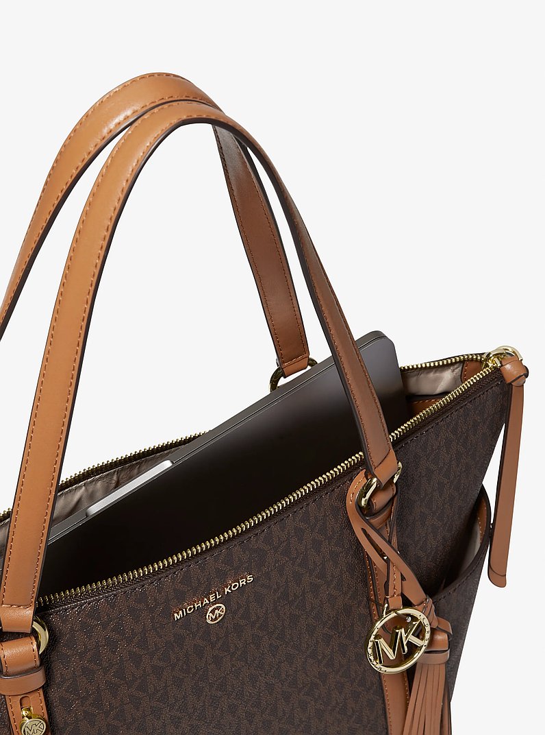 Bolso tote Sullivan grande con cremallera superior y logotipo in MARR&Oacute;N/BELLOTA | Michael Kors