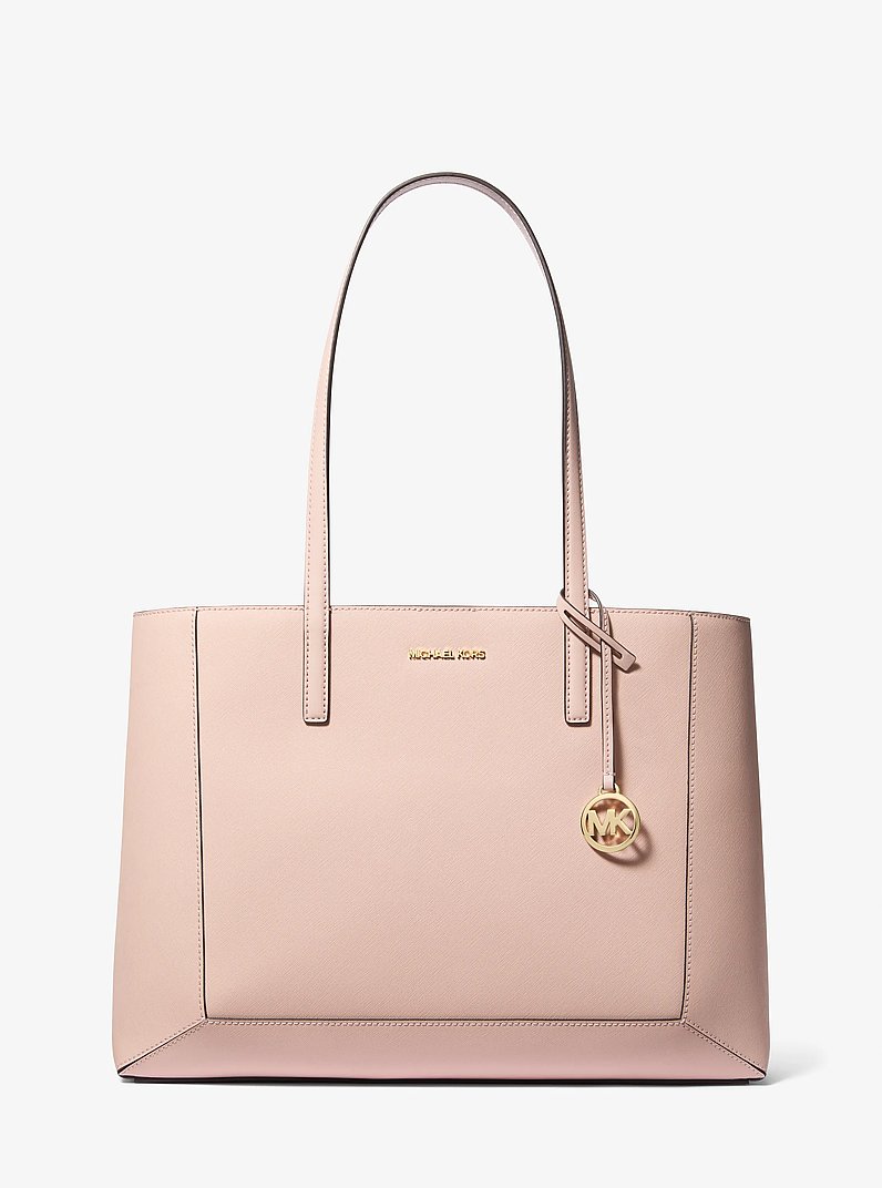 Sallie Large Saffiano Leather Tote Bag