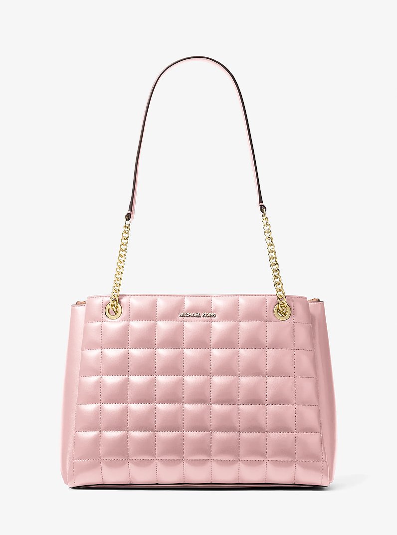 Soho Medium Quilted Tote Bag in POWDER BLUSH | Michael Kors