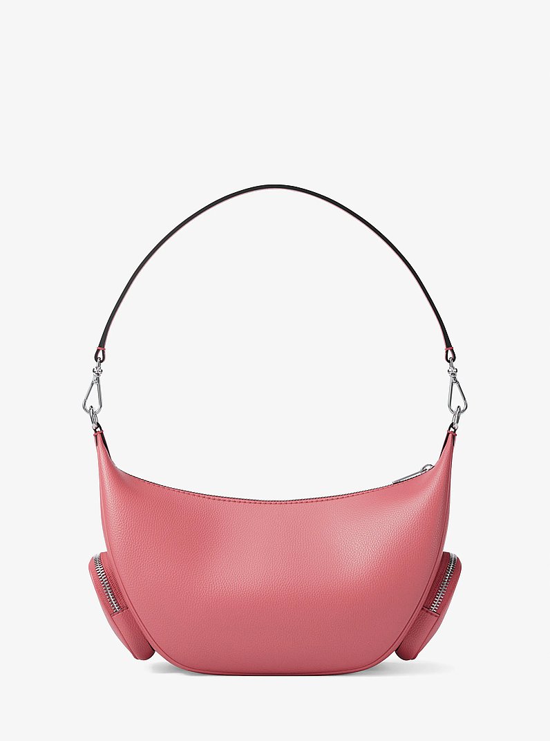 Merritt Medium Pebbled Leather Convertible Shoulder Bag in HIBISCUS | Michael Kors