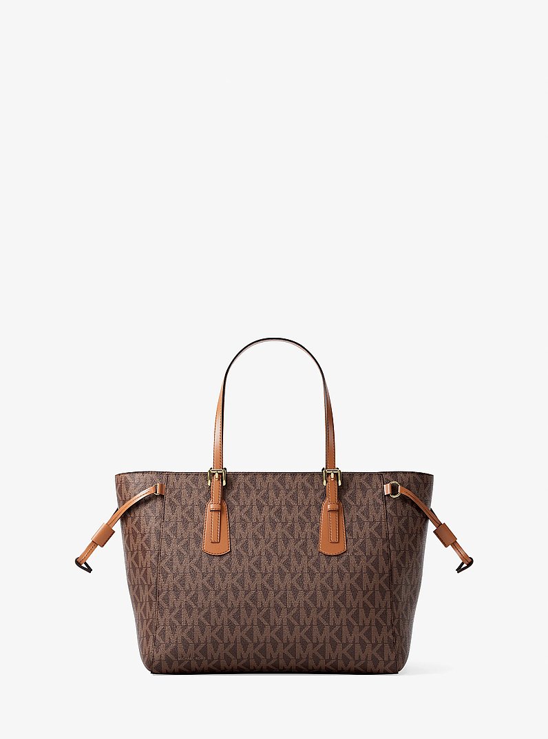 Voyager Extra-Small Signature Logo Convertible Crossbody Bag in BROWN | Michael Kors