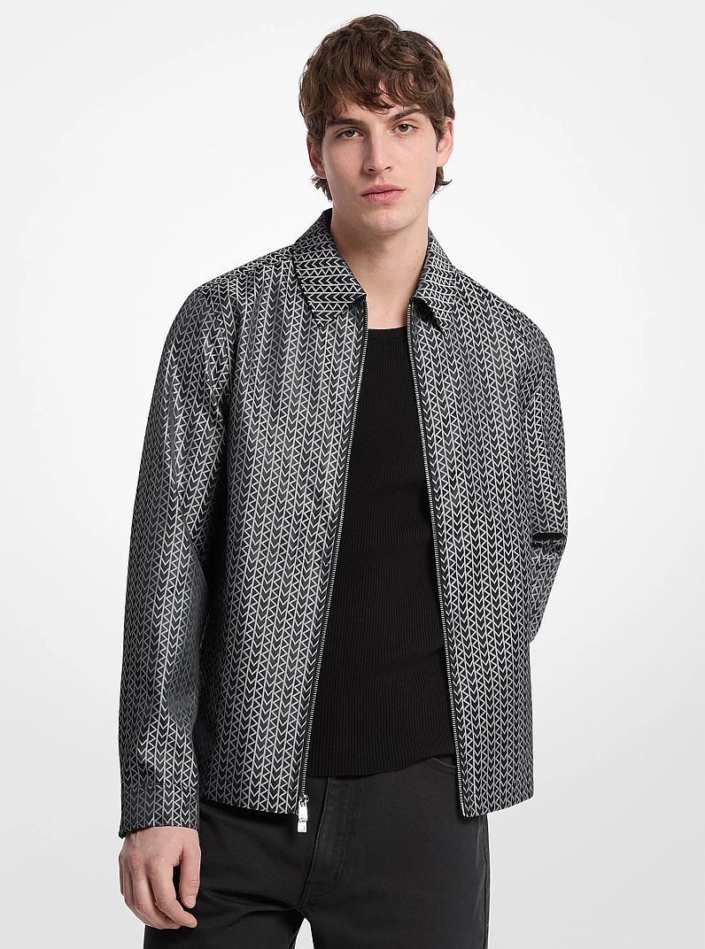 MK2000 Logo Jacquard Jacket in CONCRETE | Michael Kors