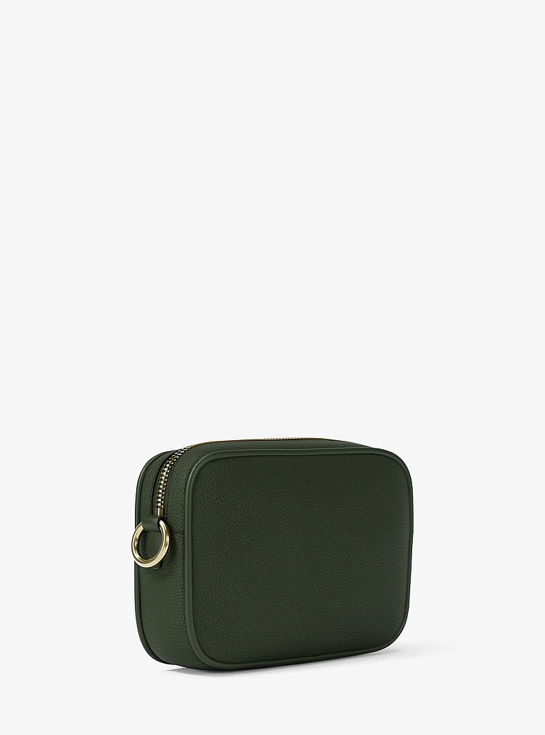 Bandolera Jet Set peque&ntilde;a para c&aacute;mara de piel granulada in MUSGO | Michael Kors