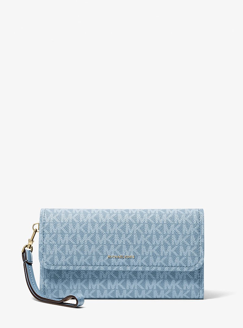 Jet Set Medium Signature Logo Convertible Wristlet in CHAMBRAY | Michael Kors