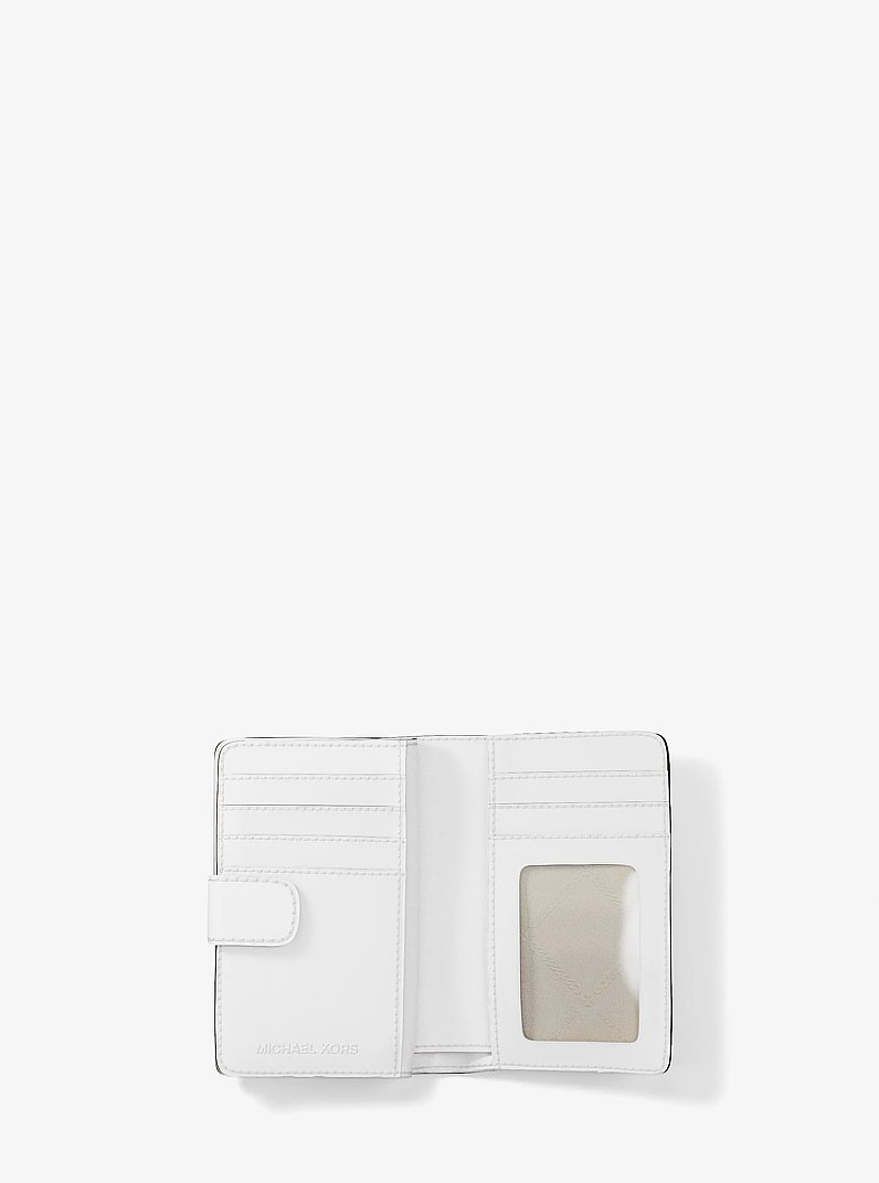 Jet Set Travel Medium Printed Signature Logo Bi-Fold Wallet in DRAGONFRUIT | Michael Kors