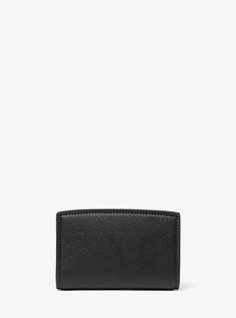 Bryant Medium Pebbled Leather Wallet in BLACK | Michael Kors