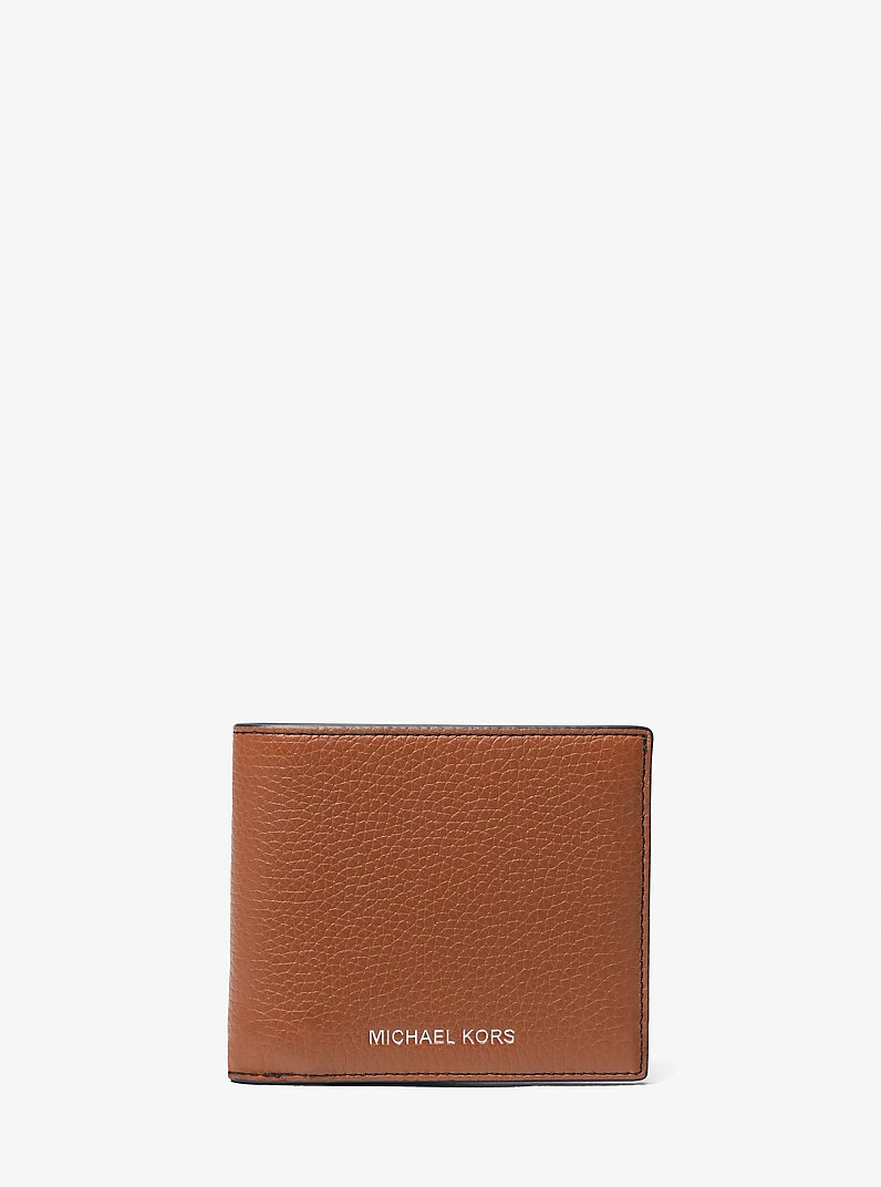Billetera Cooper de cuero granulado in LUGGAGE | Michael Kors