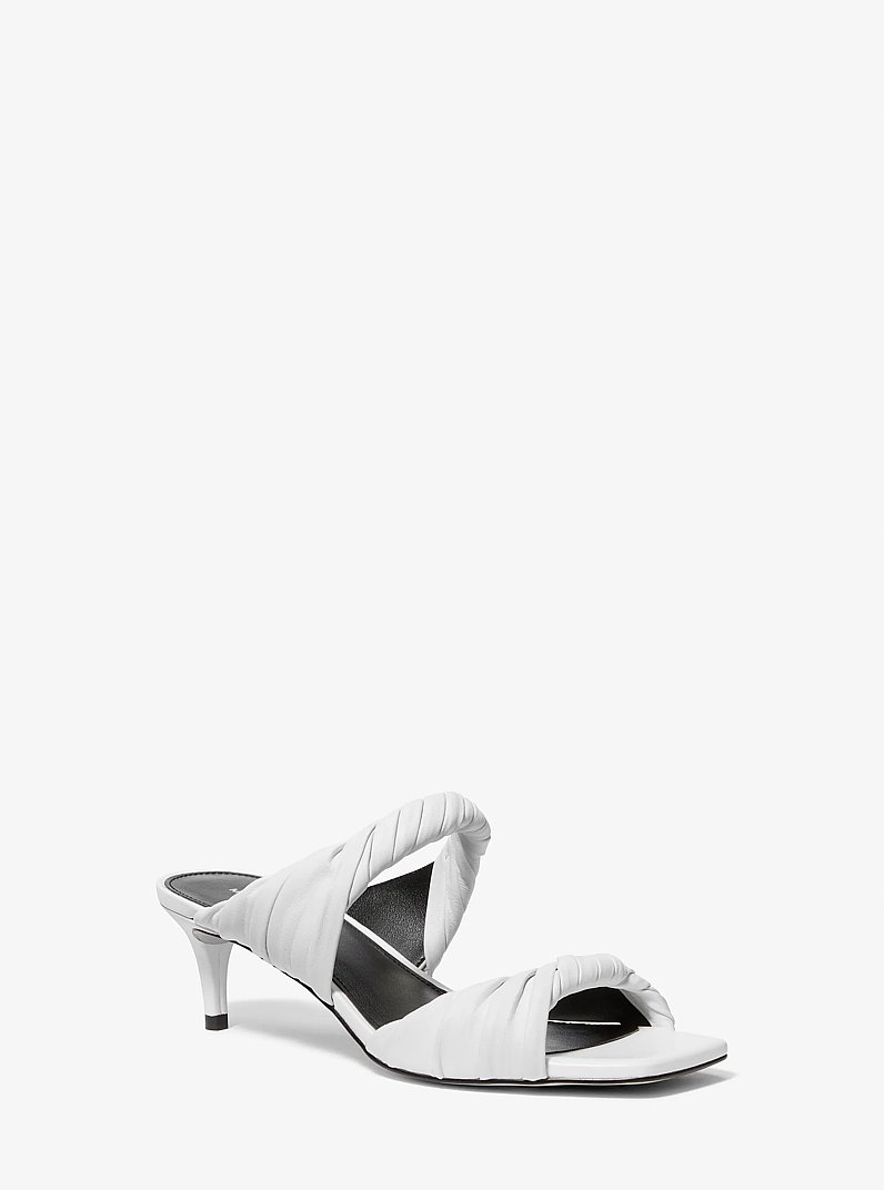 Sandalo sabot Kiana in pelle in BIANCO OTTICO | Michael Kors