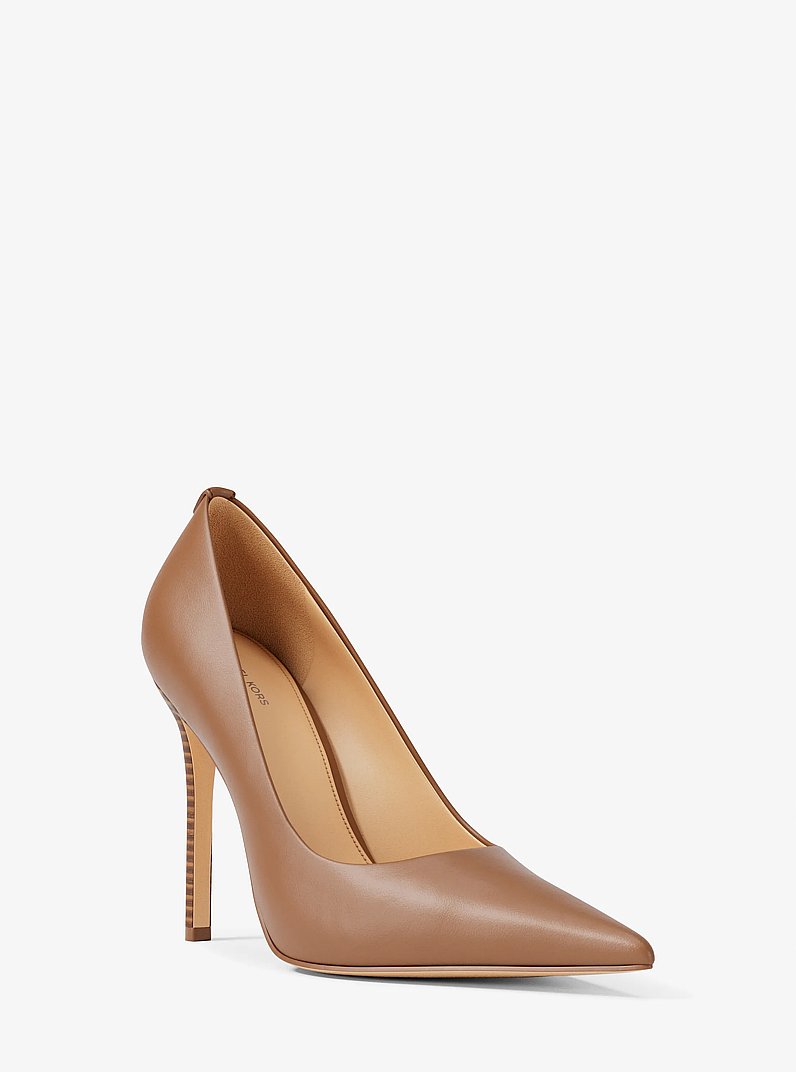 Elyse Leather Pump in LUGGAGE | Michael Kors