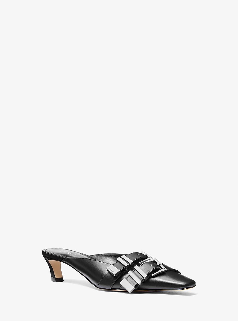 Darrington Leather Mule in BLACK | Michael Kors
