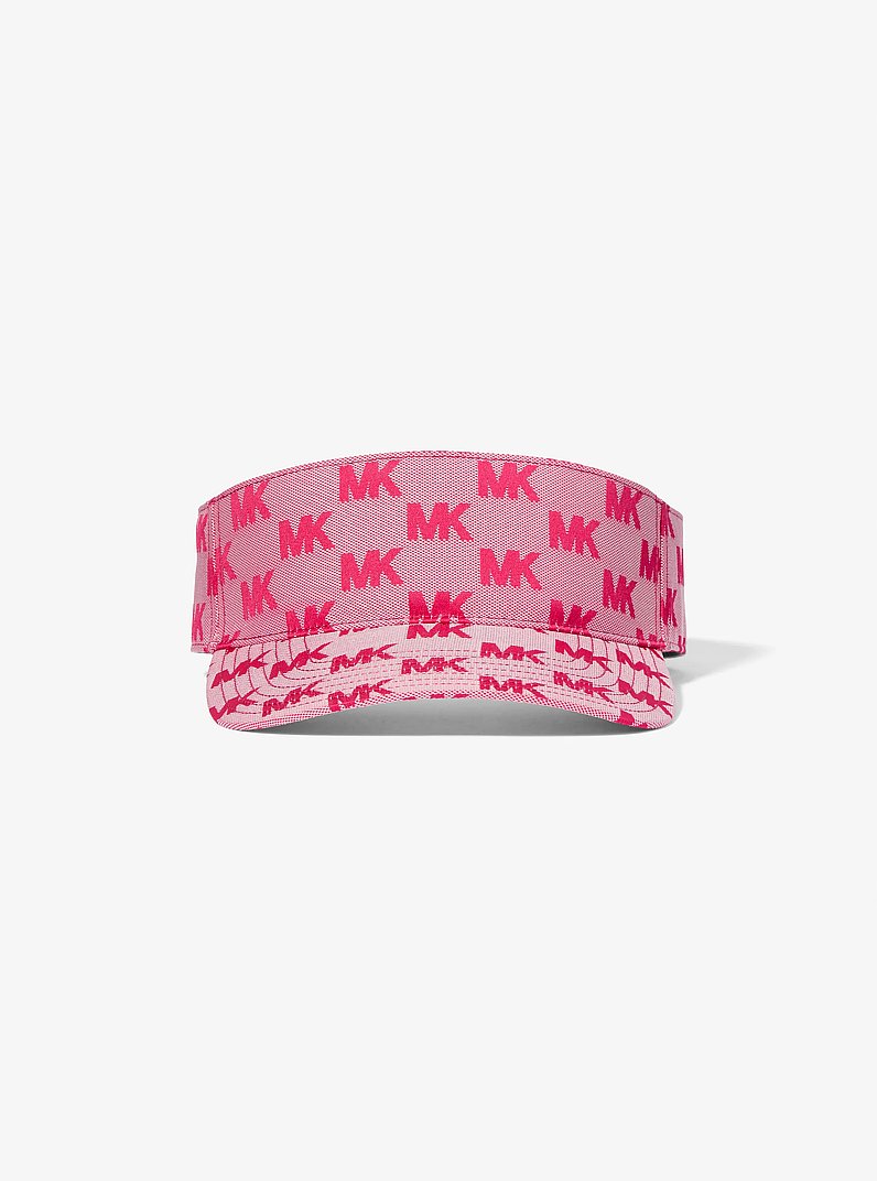 Logo Jacquard Visor in DARKRASPBERRY | Michael Kors