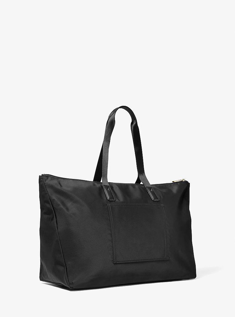 Jet Set Travel Large 2-in-1 Nylon Gabardine Tote Bag in BLACK | Michael Kors