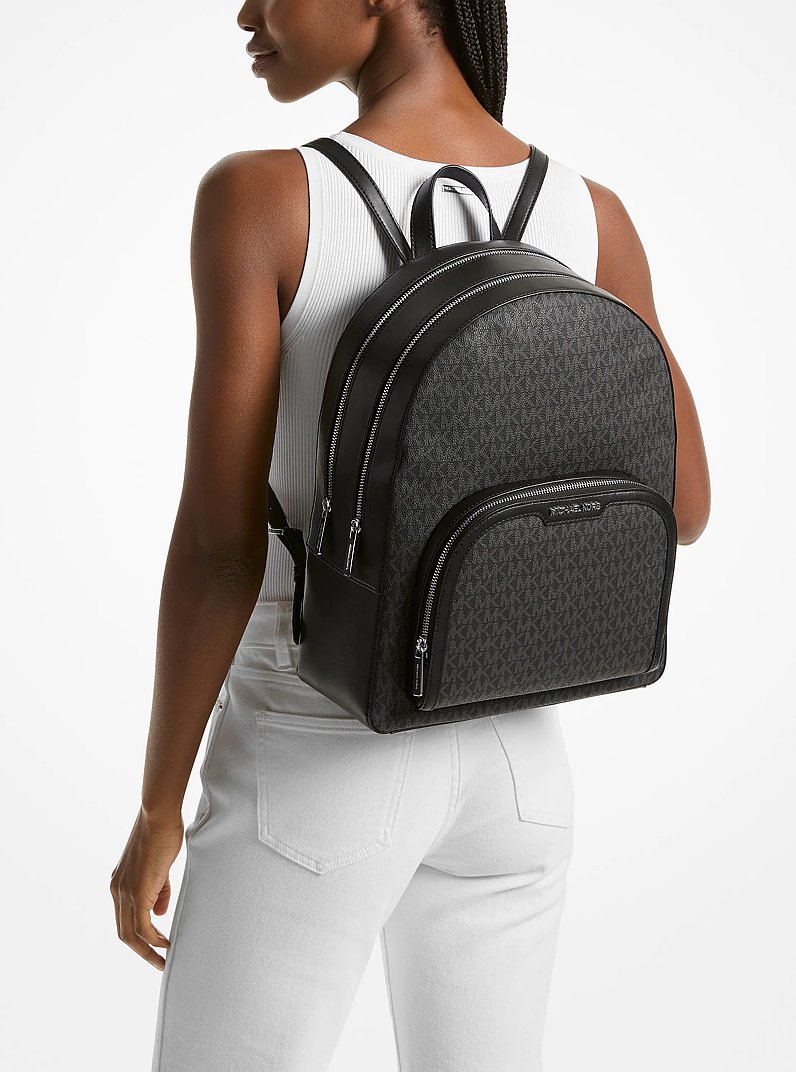 Jaycee Large Logo Backpack in BLACK | Michael Kors
