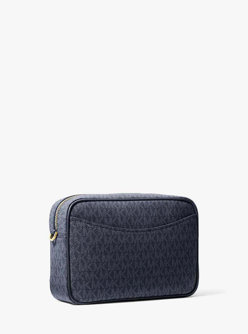 Bev Large Signature Logo Crossbody Bag in MIDNIGHT | Michael Kors