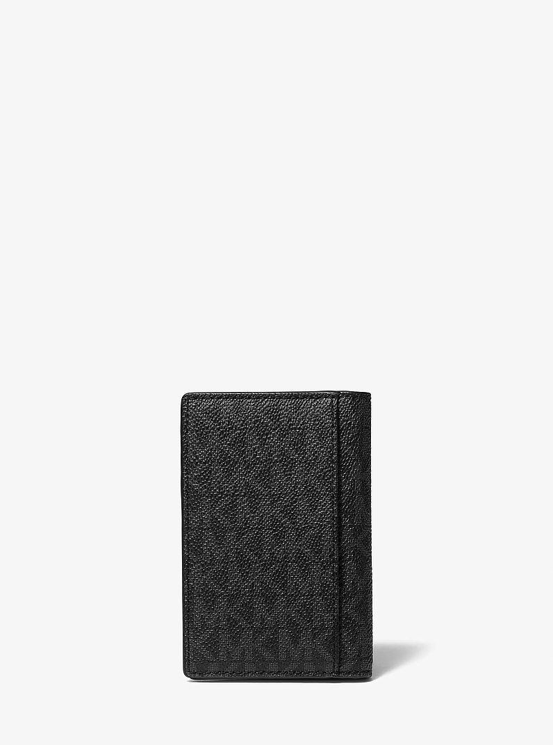 Hudson Logo Bi-Fold Card Case in BLACK | Michael Kors