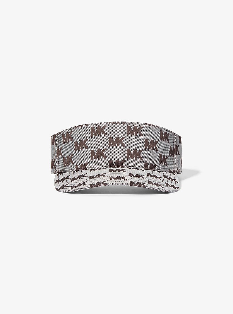 Logo Jacquard Visor in CHOCOLATE | Michael Kors