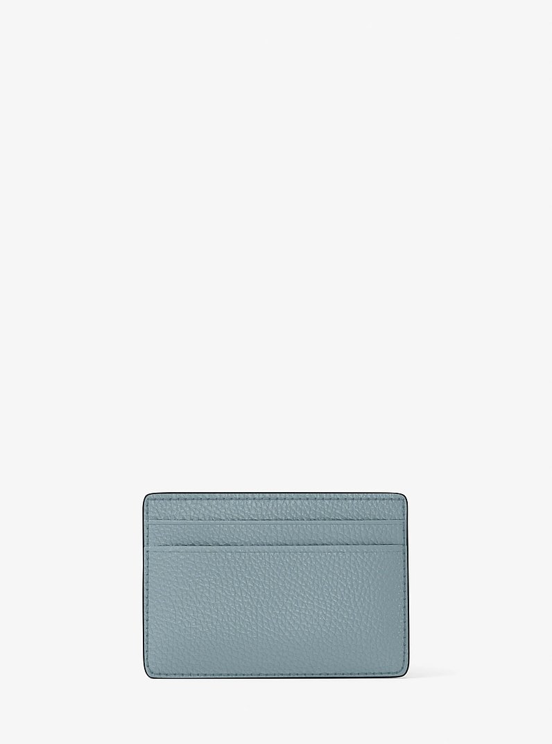 Porta carte di credito in pelle martellata in CHAMBRAY | Michael Kors