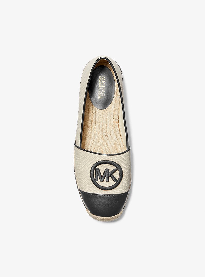 Kendrick Linen Blend Slip-On Espadrille in BLACK | Michael Kors