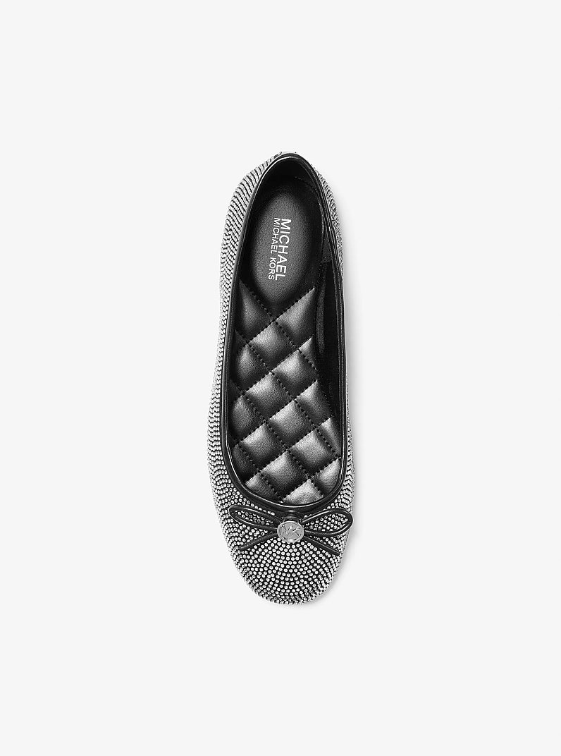 Savannah Embellished Ballet Flat in BLACK | Michael Kors
