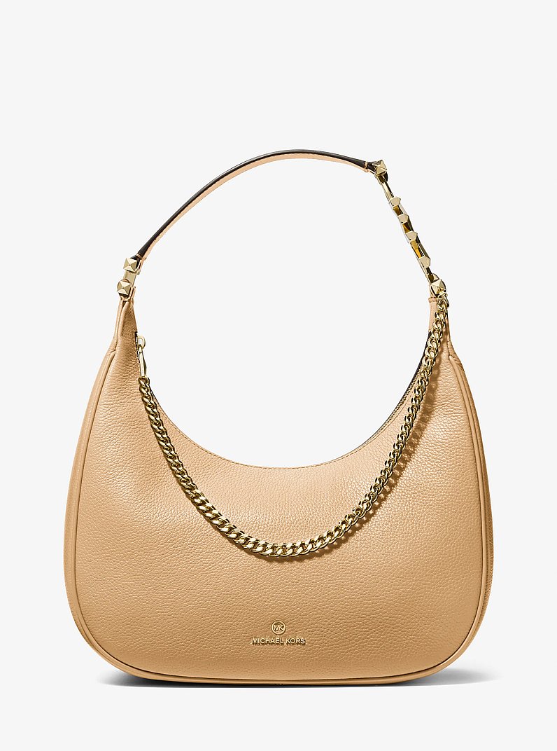 Piper Large Pebbled Leather Shoulder Bag
