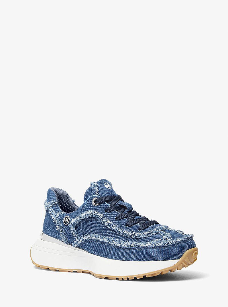 Ari Frayed Denim Trainer in DENIM | Michael Kors