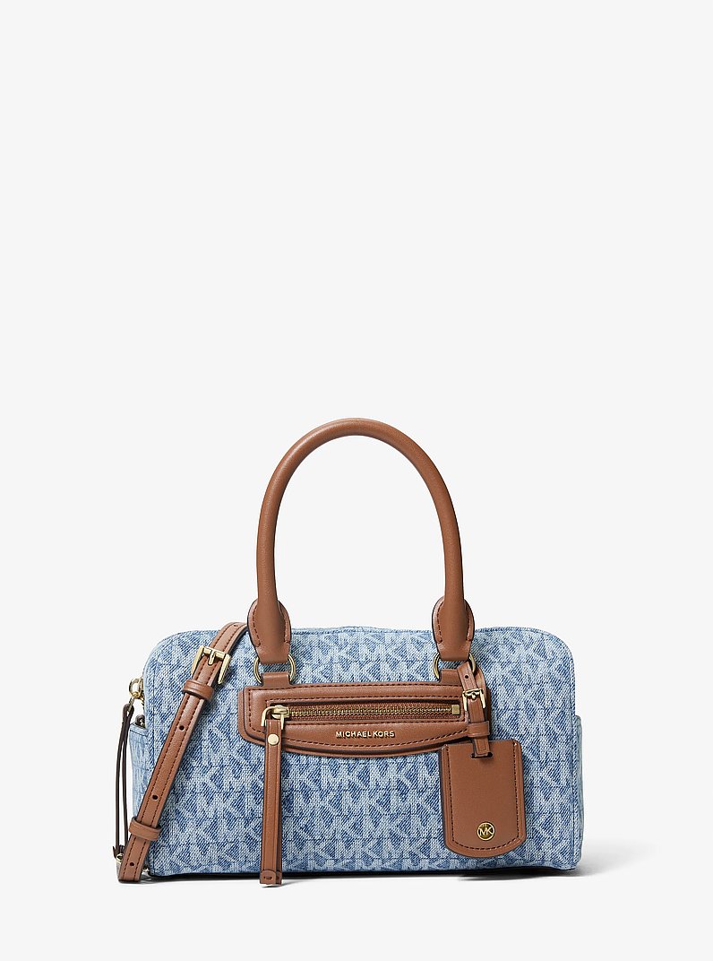 Borsa a tracolla Jet Set Travel extra-small in denim con stampa logo in NUOVO ORIZZONTE | Michael Kors