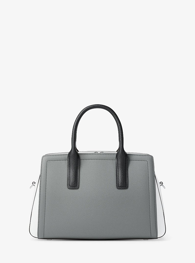 Laila Medium Color-Block Leather Satchel in STORM MULTI | Michael Kors