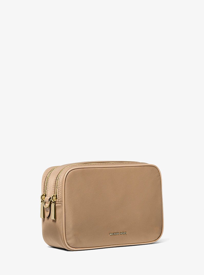 Bryant Medium Nylon Camera Crossbody Bag in HUSK | Michael Kors