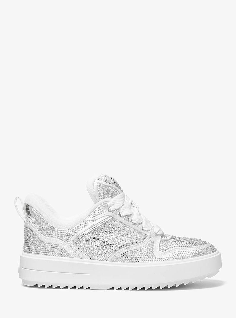 Rumi Embellished Platform Sneaker in BLANCO INTENSO | Michael Kors