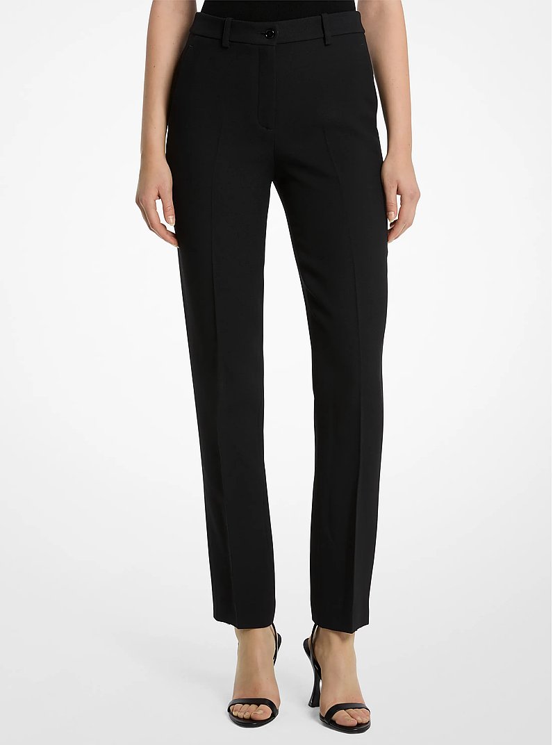 Pantalons Samantha en double cr&ecirc;pe sabl&eacute; in NOIR | Michael Kors