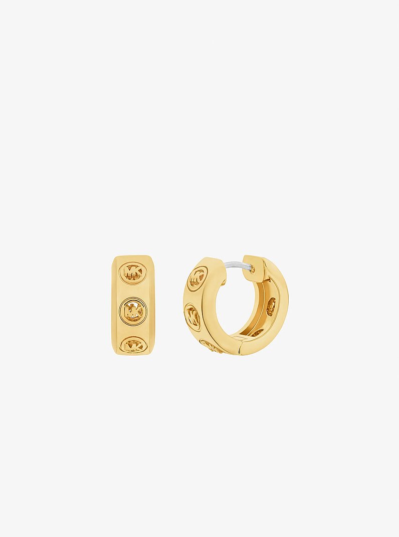 Boucles d&rsquo;oreilles Huggie &agrave; logo in OR | Michael Kors