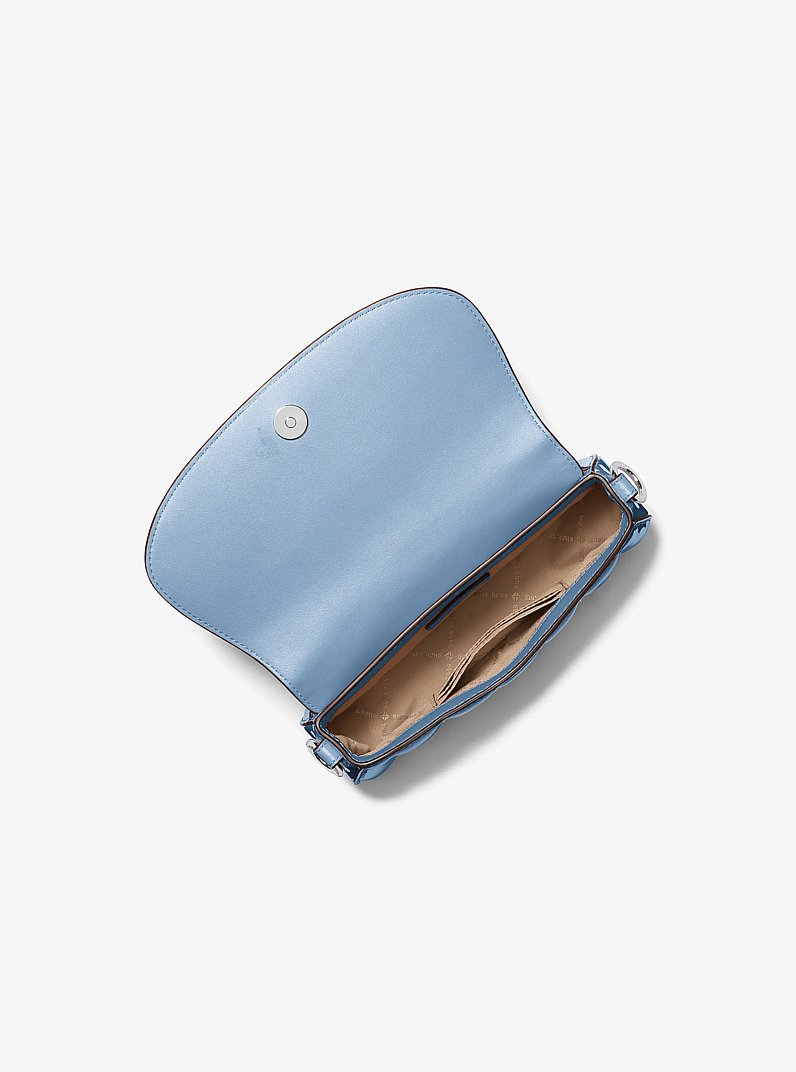Mila Small Patent Convertible Crossbody Bag in LIGHT SKY | Michael Kors