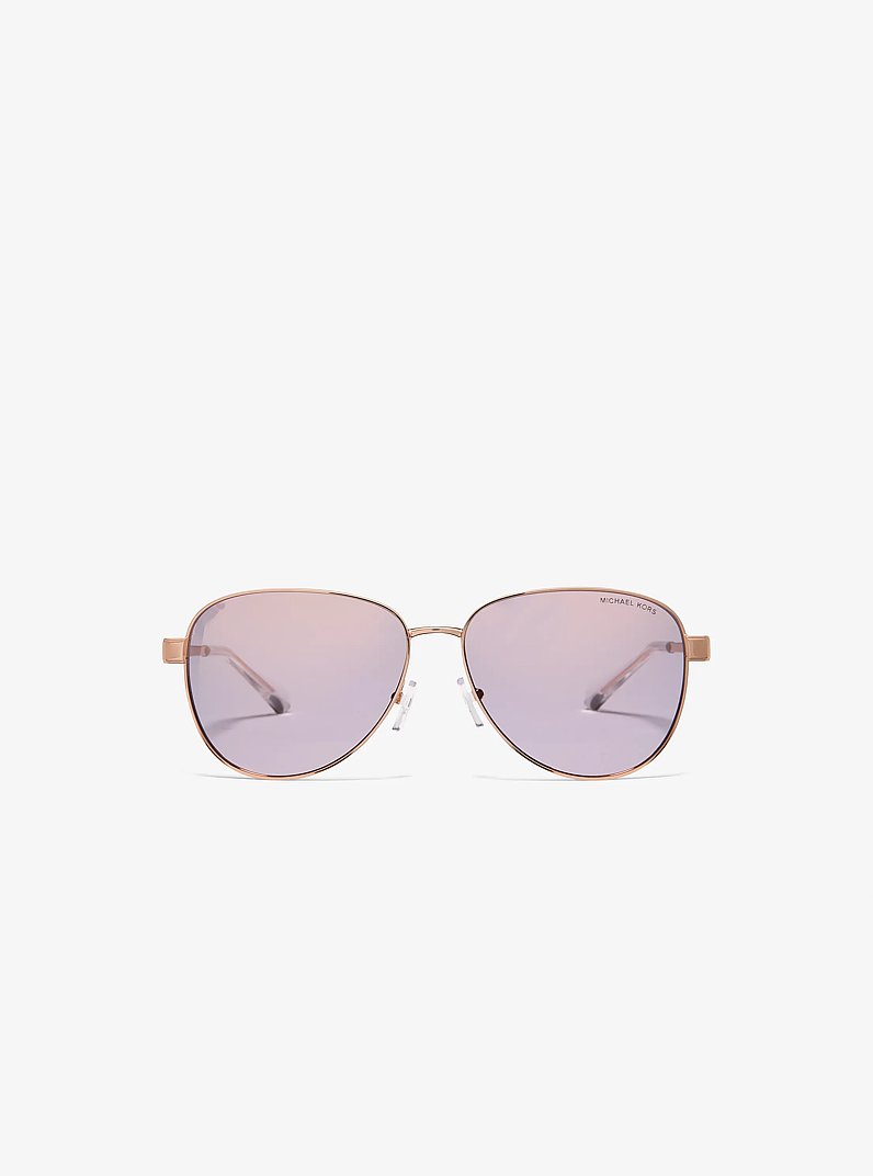 Biarritz Sunglasses in ROSE GOLD FLASH | Michael Kors