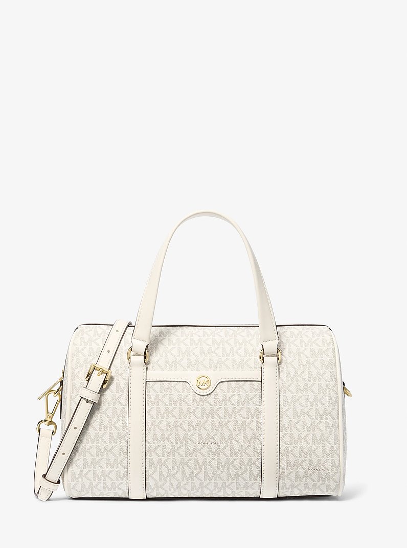 Bolso cruzado de viaje Jet Set Travel mediano con logotipo de la marca in CREMA CLARO MULTICOLOR | Michael Kors