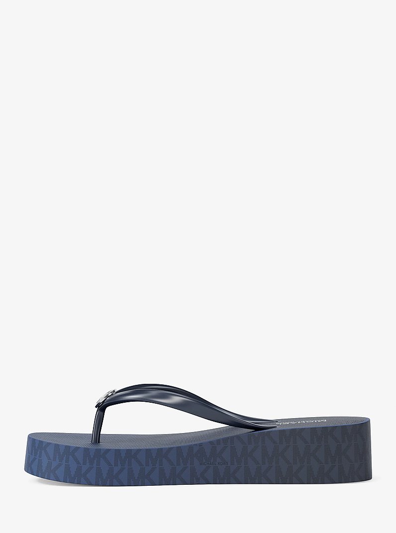 Bedford Ombr&eacute; Signature Logo Flip Flops in GALAXY BLUE | Michael Kors
