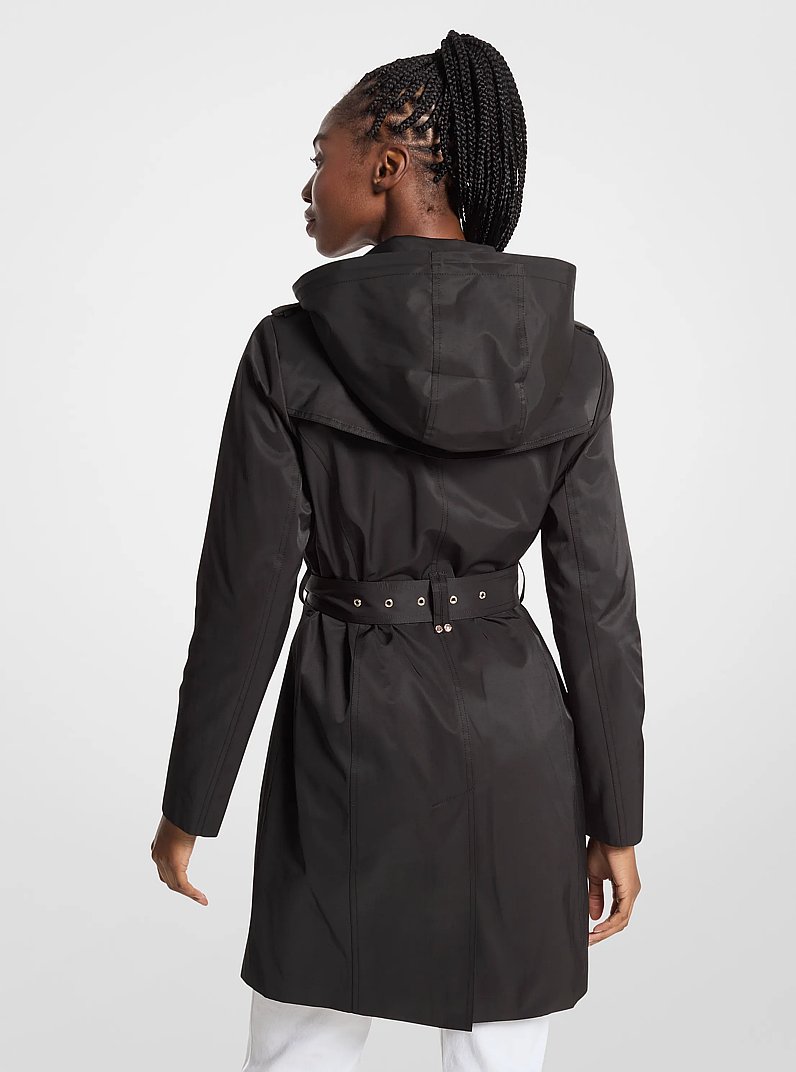 Cotton Blend Trench Coat in BLACK | Michael Kors